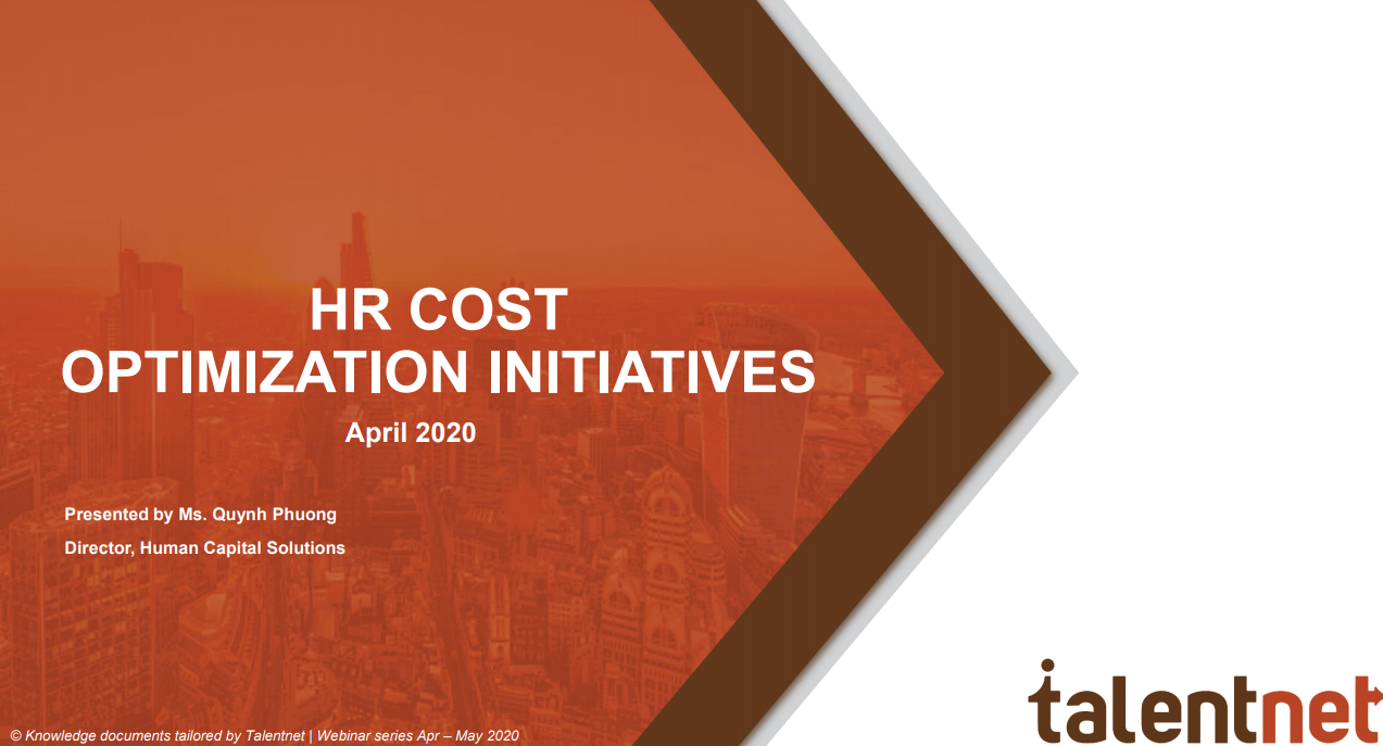 Exclusive Webinar 2020: The New Territory of HR Budget 4 Hr cost optimization initiatives