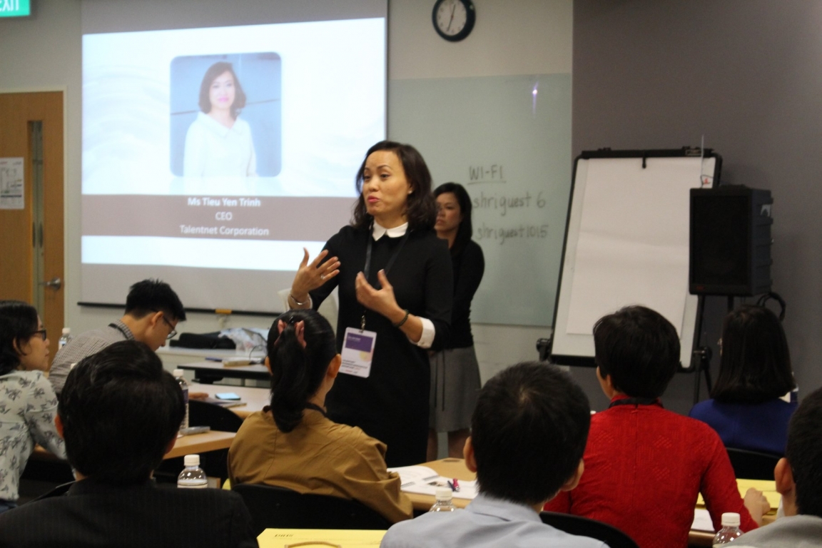 Talentnet’s First Regional HR Tour Hits The Right Notes 9 Ms. Tieu Yen Trinh – CEO of Talentnet presentation on first day of TBIS