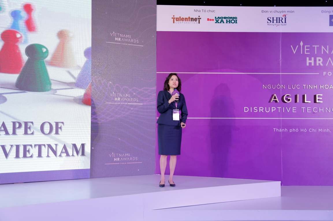 Vietnam HR Awards Forum 2017: How To Grow Agile Talent In The Era Of Disruptive Technology? 12 Ms. Tieu Yen Trinh presenting about the talent landscape