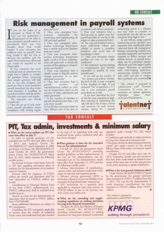 Risk Management In Payroll Systems 4 Rick management in payroll systems