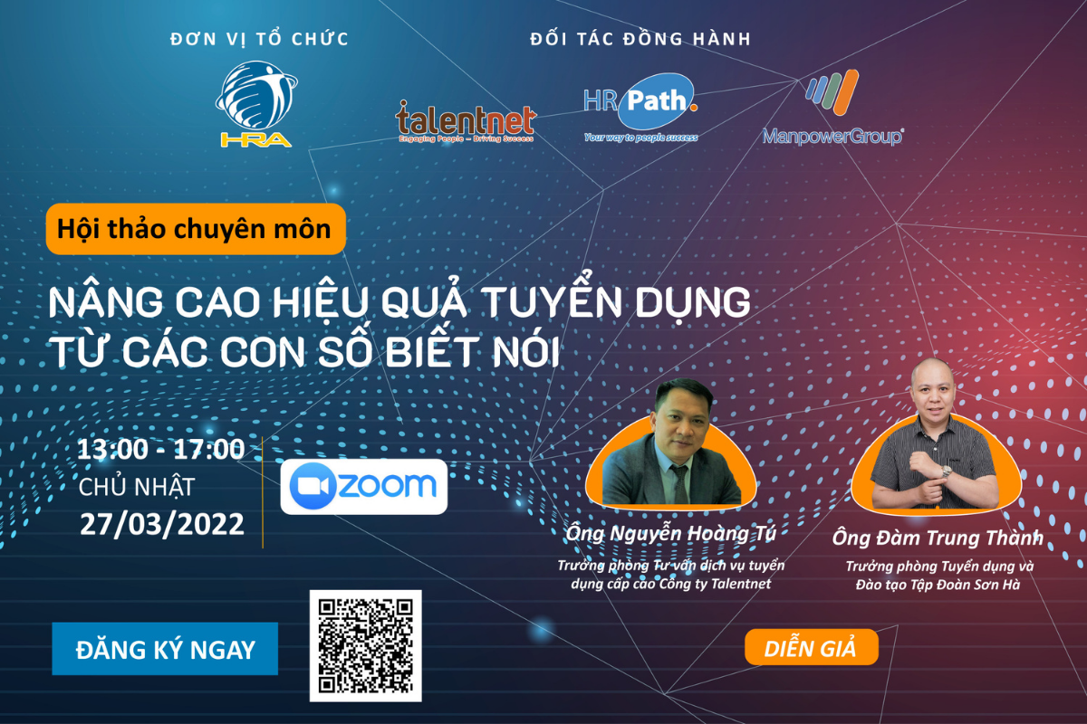 Hội Thảo Chuyên Môn: Nâng Cao Hiệu Quả Tuyển Dụng Từ Các Con Số Biết Nói 4 Expert Webinar: Upgrading Your Recruitment Performance With Data