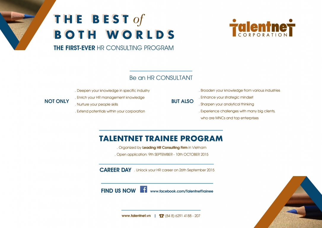Talentnet Launches The 1st HR Consultant Training Program In Vietnam 2 The best of both wworlds